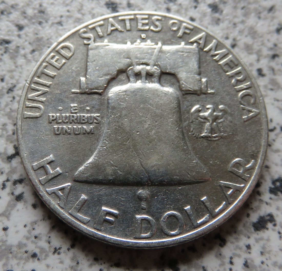 USA 1/2 Dollar 1958 D / Franklin half Dollar 1958 D   