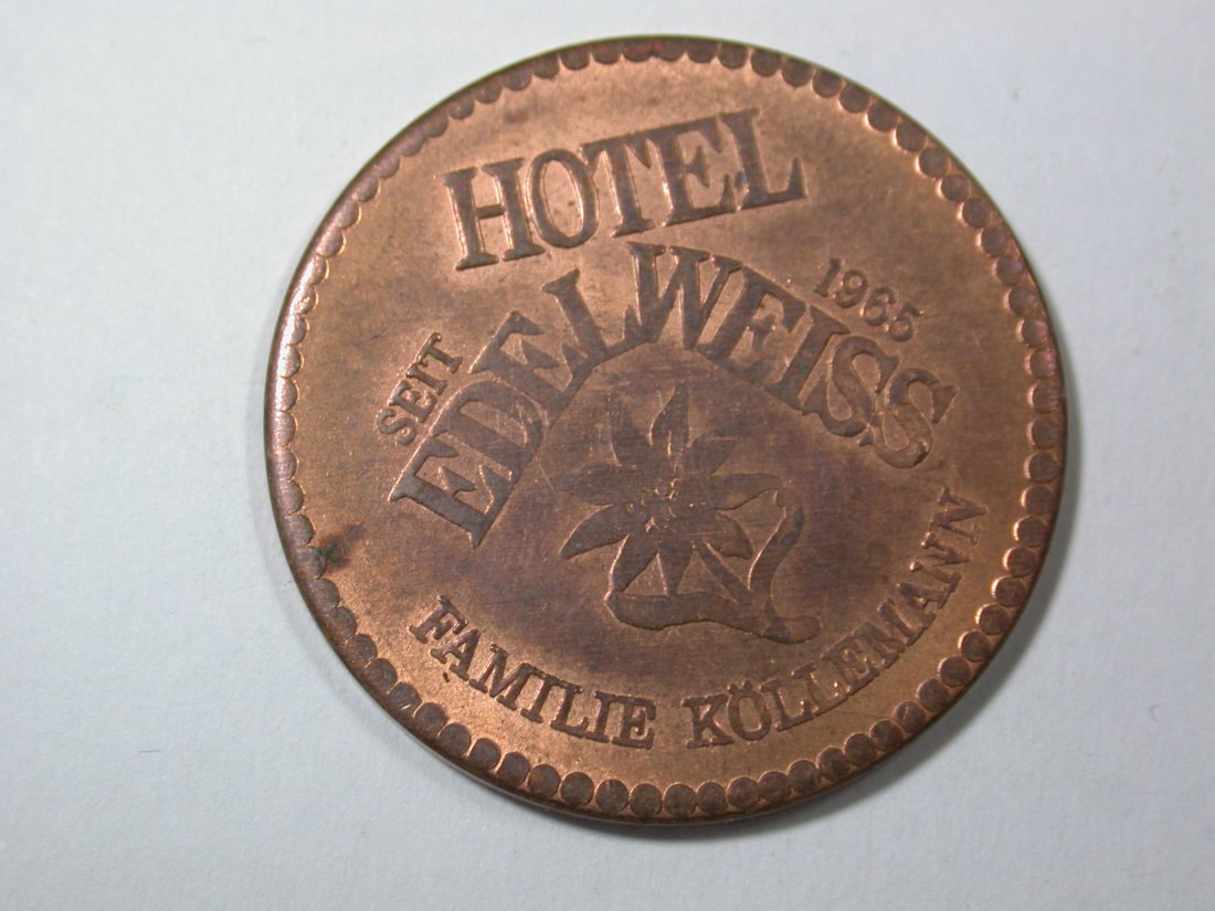 I4  Österreich Nauders Kupfermedaille Hotel Edelweis   Originalbilder   