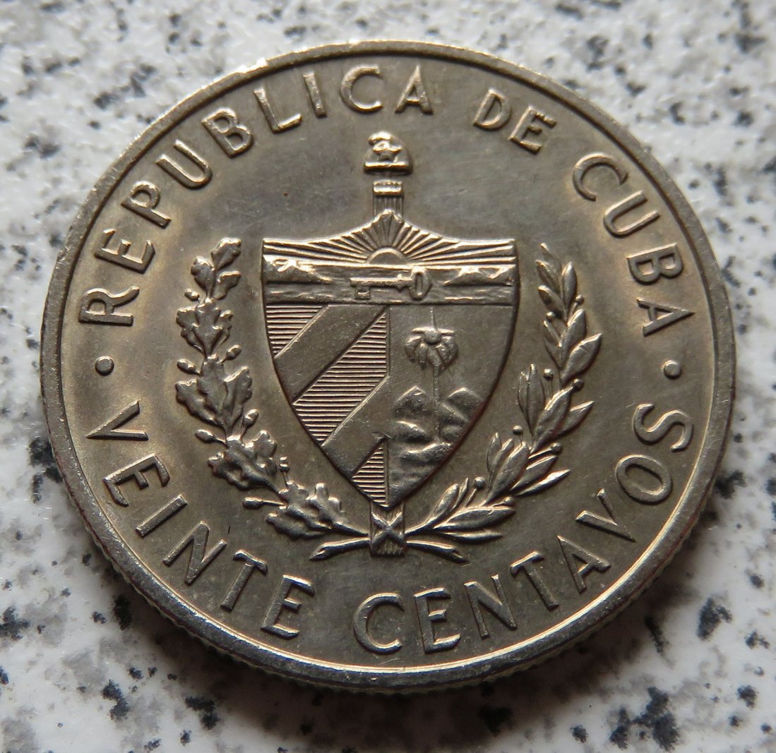  Cuba 20 Centavos 1968   