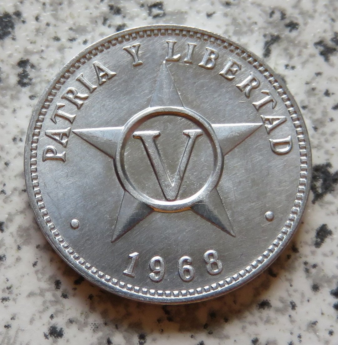  Cuba 5 Centavos 1968   