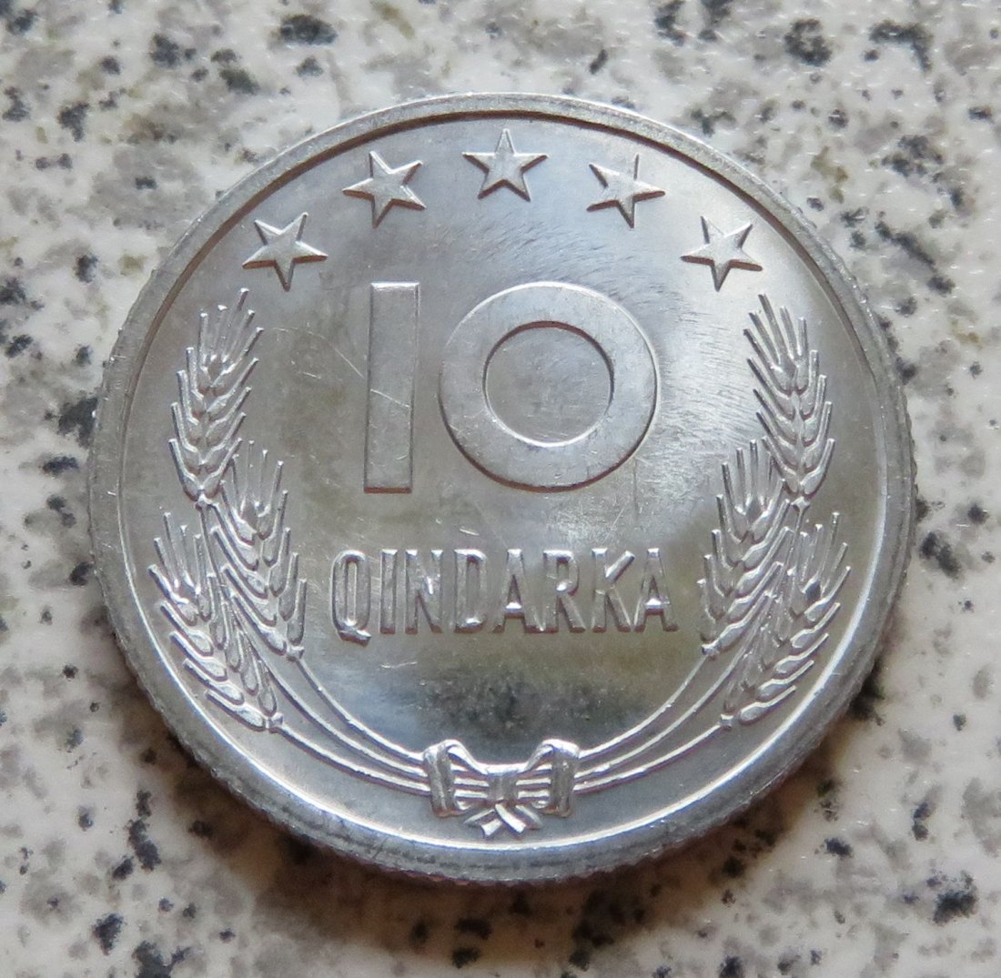  Albanien 10 Qindarka 1969, Erhaltung   