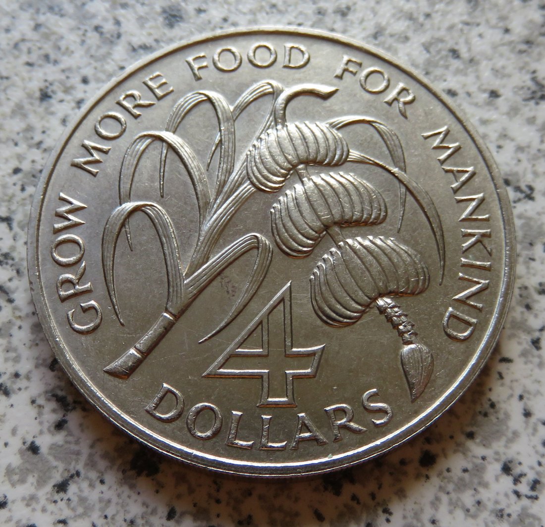  Barbados 4 Dollar 1970   