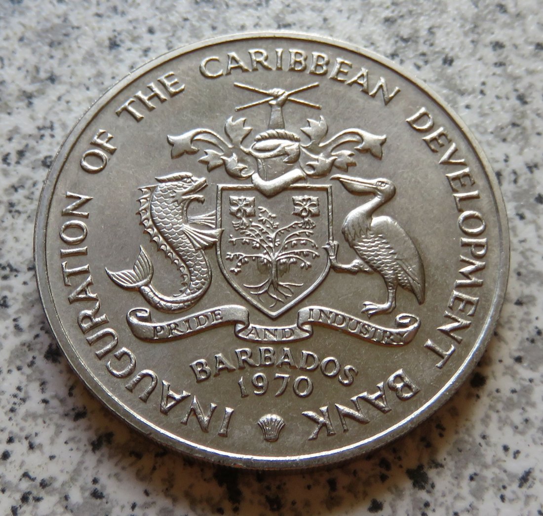  Barbados 4 Dollar 1970   