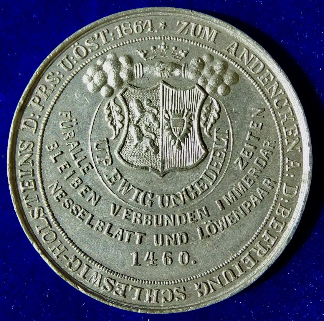  Schleswig-Holstein Medaille 1864 auf die Befreiung von Dänemark   