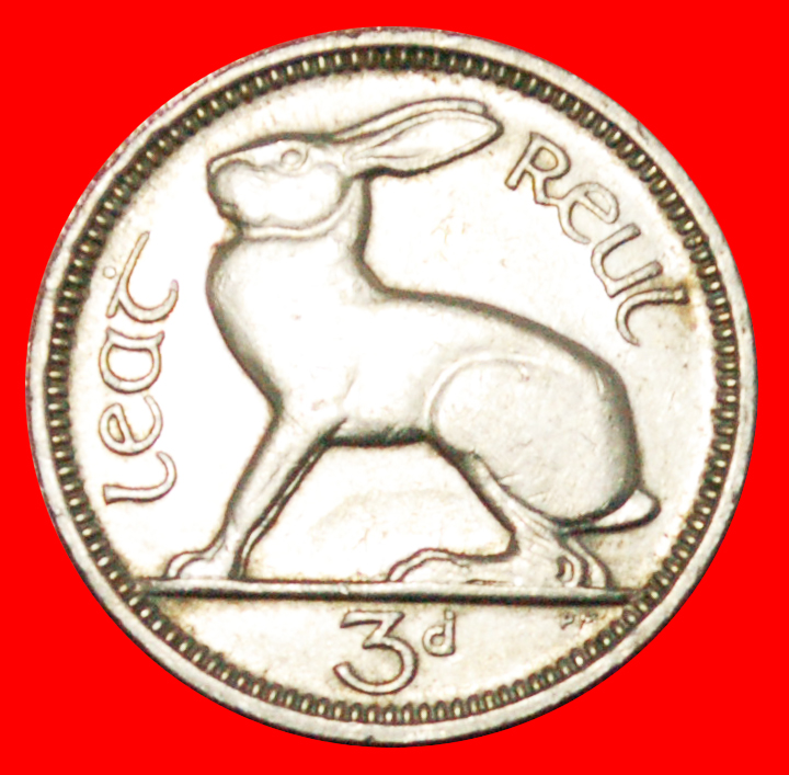  * GROSSBRITANNIEN (1942-1968): IRLAND ★ 3 PENCE 1968 HASE!★OHNE VORBEHALT!   