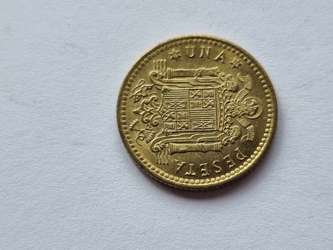  Spanien 1 Peseten 1974 VZ   