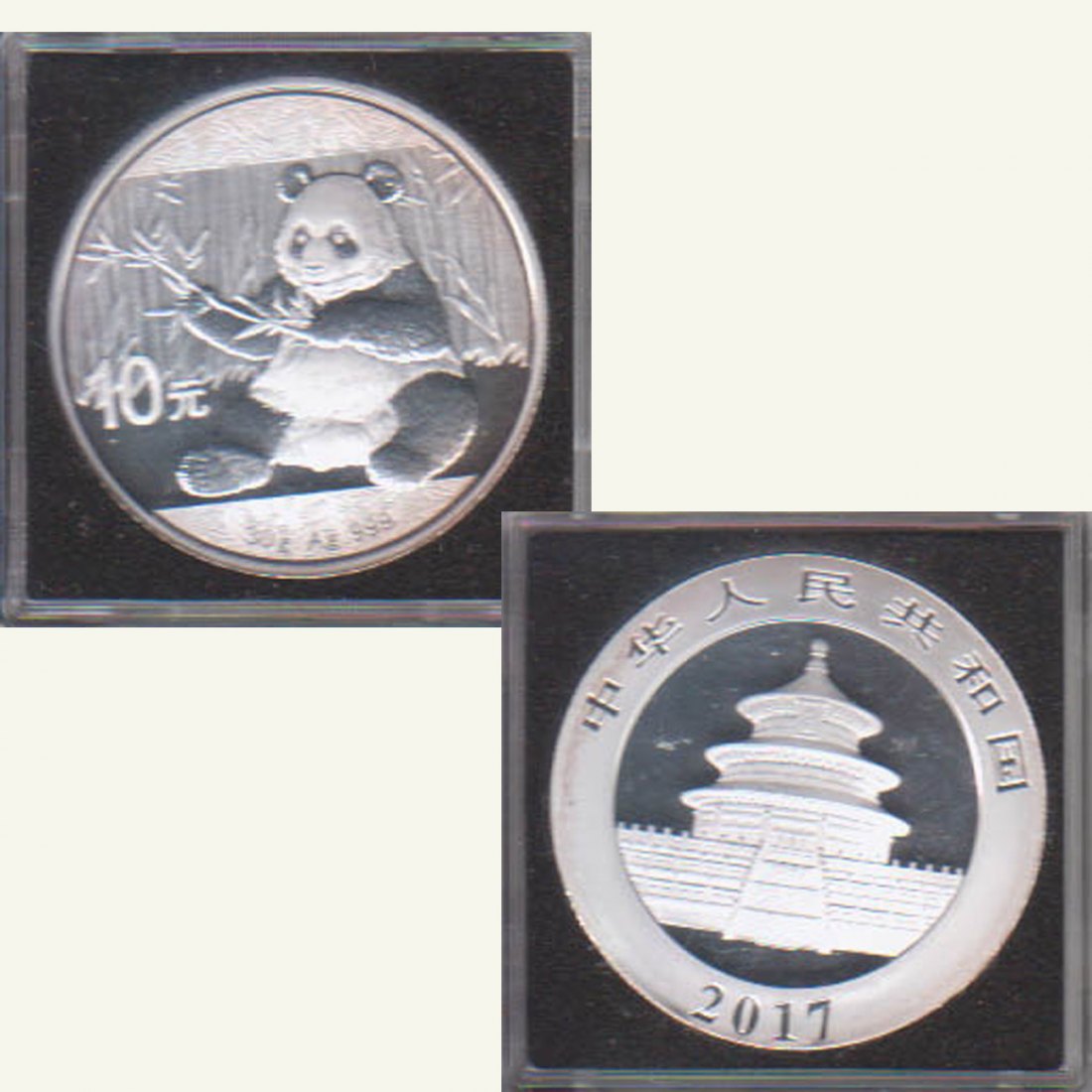  China 10 Yuan Silbermünze *Panda* 2017 30g Silber   