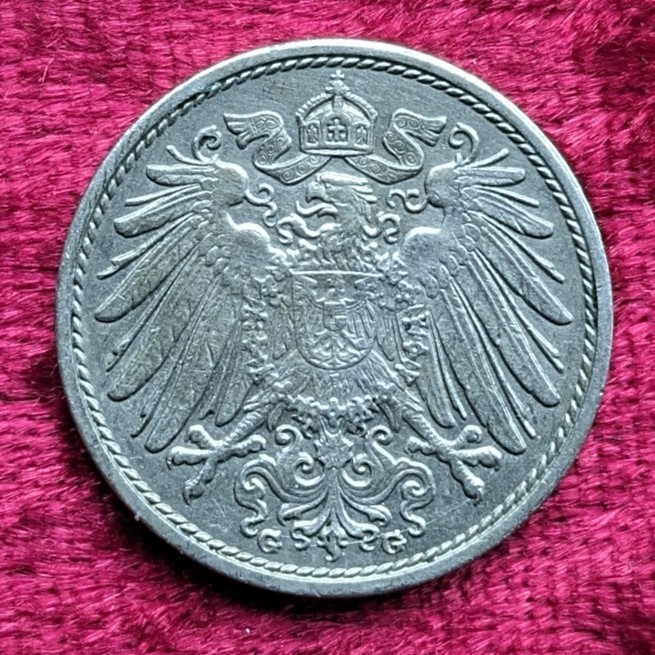  Kaiserreich 10 Pfennig 1915 G in Guter Erhaltung   