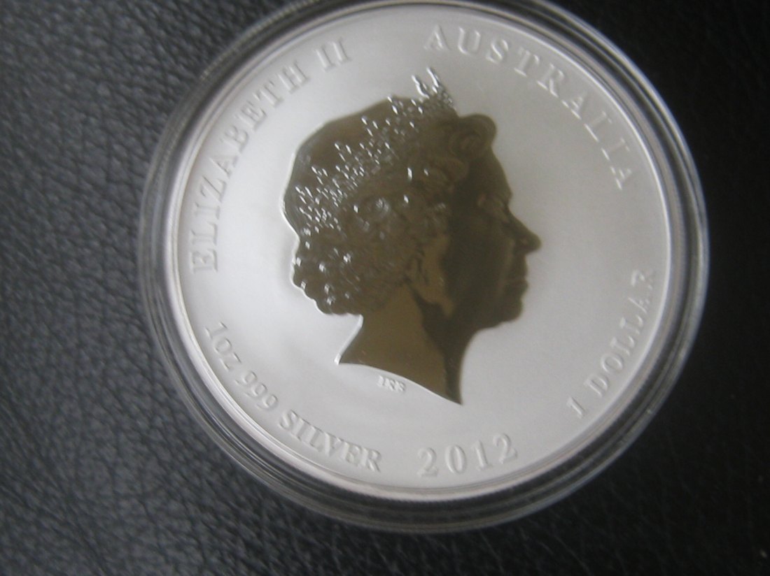  1 Dollars 2012; 31,1 Gramm Silber -Elizabeth II. - Year of the Dragon -Silver Bullion Coin   