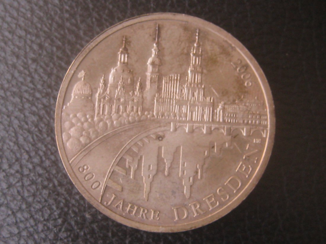  Bundesrepublik Deutschland 10 Euro 2006 A; 800 Jahre Dresden; 16,65 Gramm Silber fein   