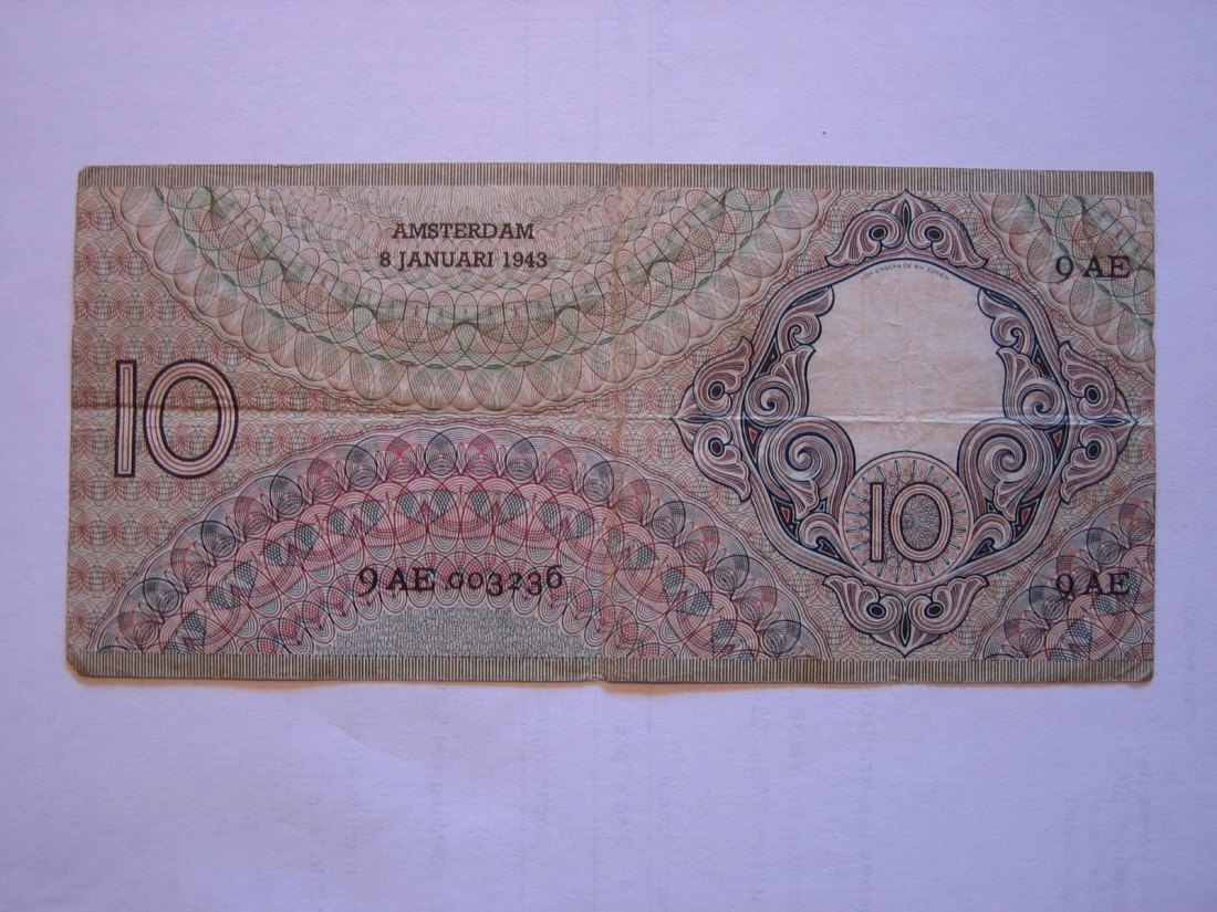  Niederlande Banknote 10 Gulden 1943   