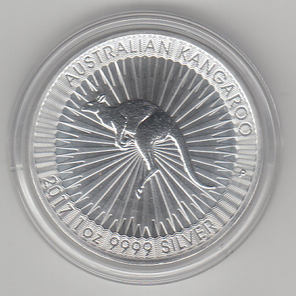 Australien, 1 Dollar 2017, Australian Kangaroo, 1 unze oz 999 Silber