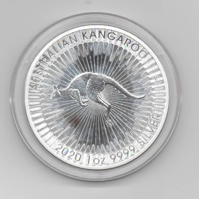  Australien, 1 Dollar 2020, Australian Kangaroo, 1 unze oz 999 Silber   