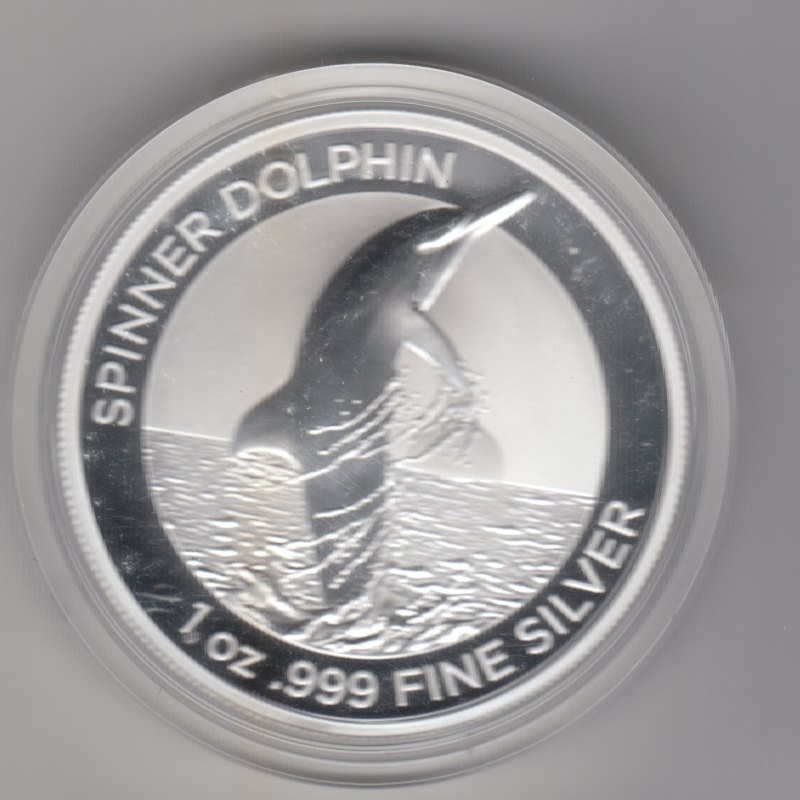  Australien, 1 Dollar 2020, Spinner Dolphin, Delfin, 1 unze oz 999 Silber   