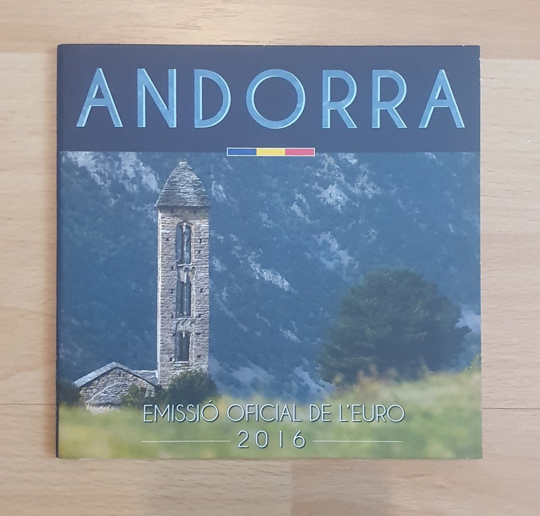  Andorra 2016, Kursmünzensatz 1 Cent - 2 €, 8 Münzen, Satznummer 31.405   