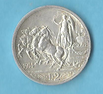  Italien 2 Lire 1914 vz selten Münzenankauf Koblenz Frank Maurer AC17   