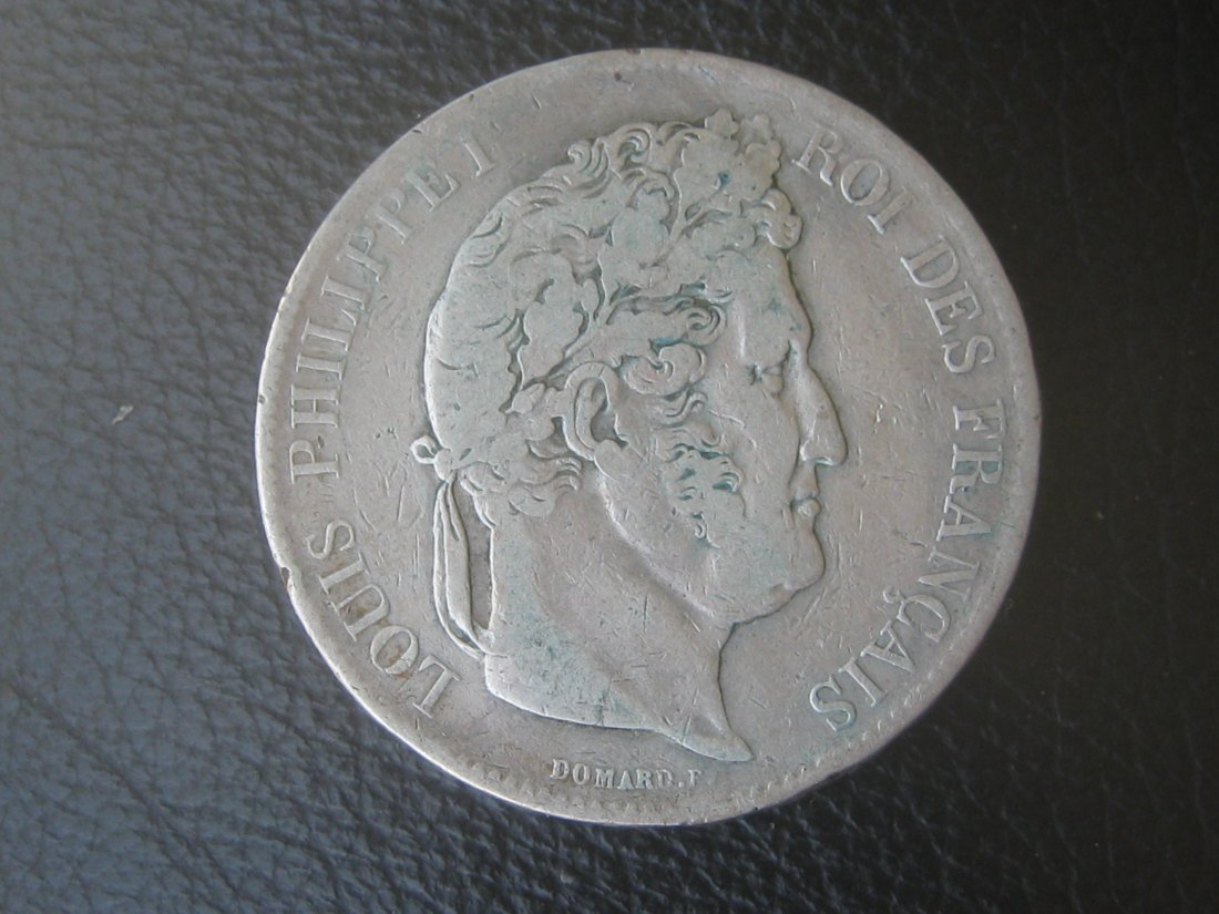  5 Francs - Louis-Philippe I 1837; Lille; 900er Silber, 25 Gramm   