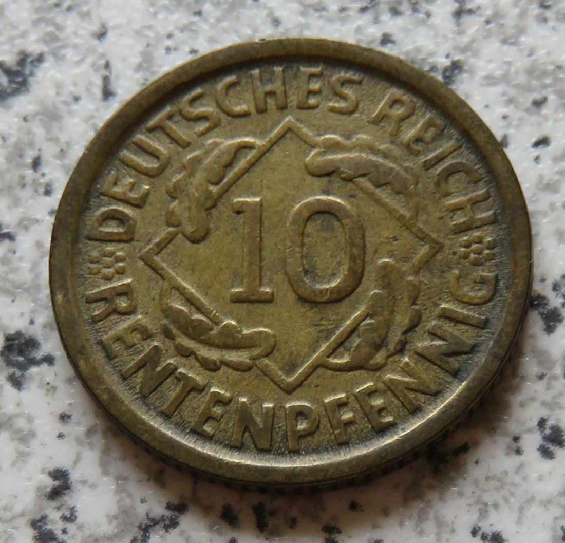  Weimarer Republik 10 Rentenpfennig 1923 D   