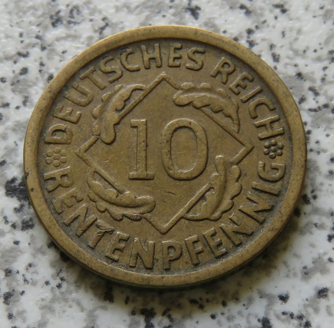  Weimarer Republik 10 Rentenpfennig 1924 D   