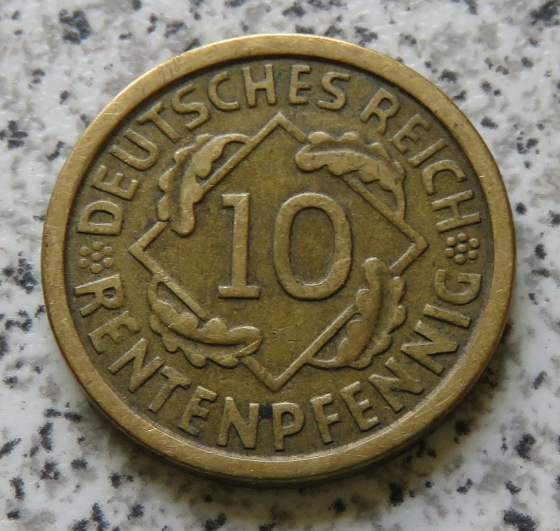  Weimarer Republik 10 Rentenpfennig 1924 G   