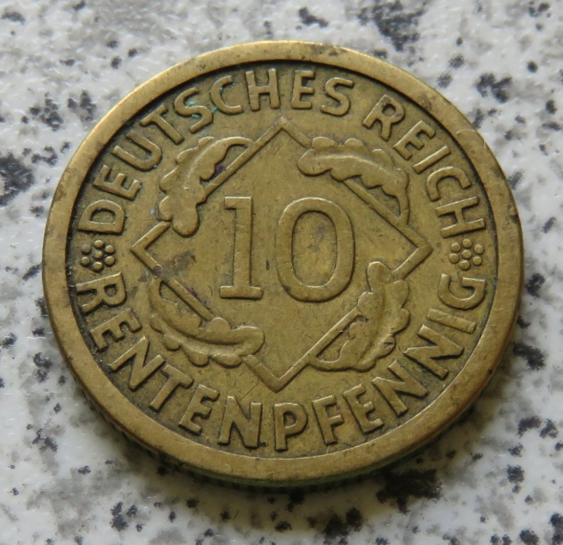  Weimarer Republik 10 Rentenpfennig 1924 J   