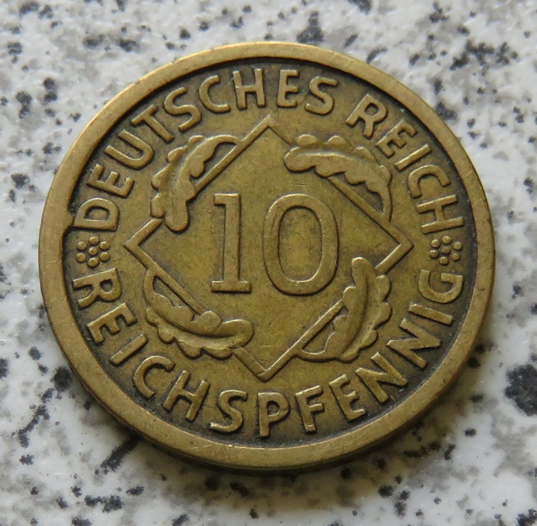  Weimarer Republik 10 Reichspfennig 1924 E   