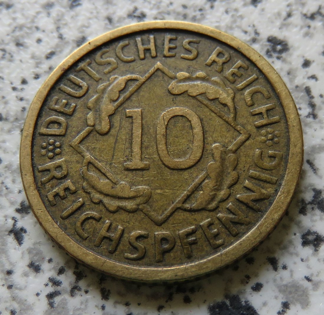  Weimarer Republik 10 Reichspfennig 1924 G   