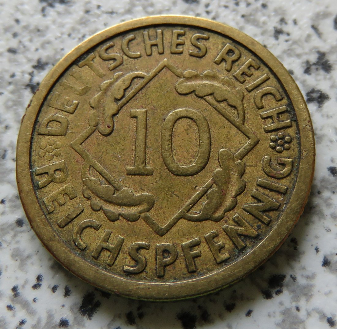  Weimarer Republik 10 Reichspfennig 1925 E   
