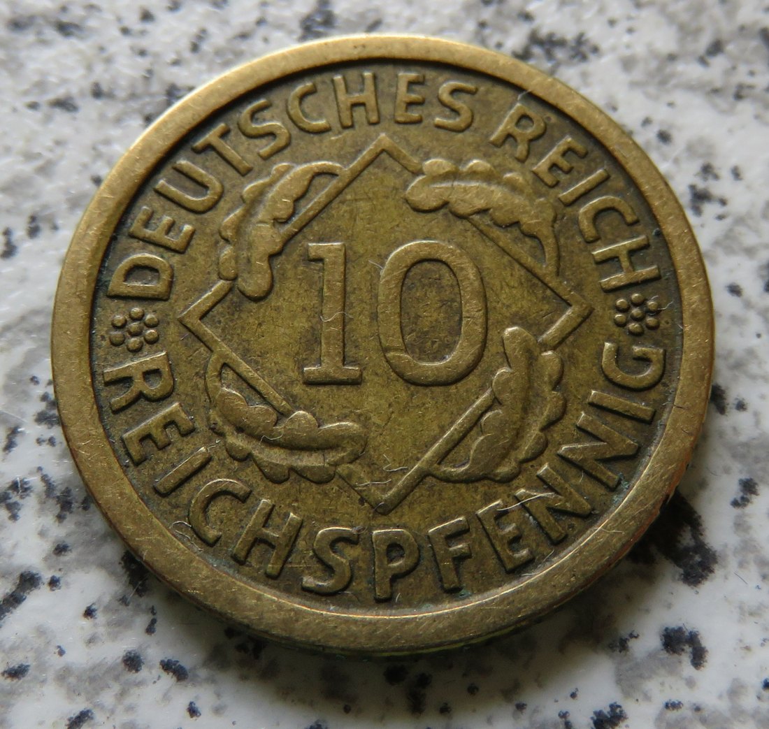  Weimarer Republik 10 Reichspfennig 1925 F   