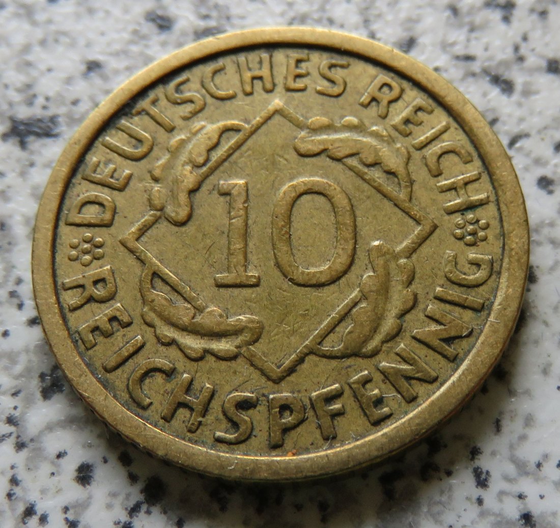  Weimarer Republik 10 Reichspfennig 1925 G   