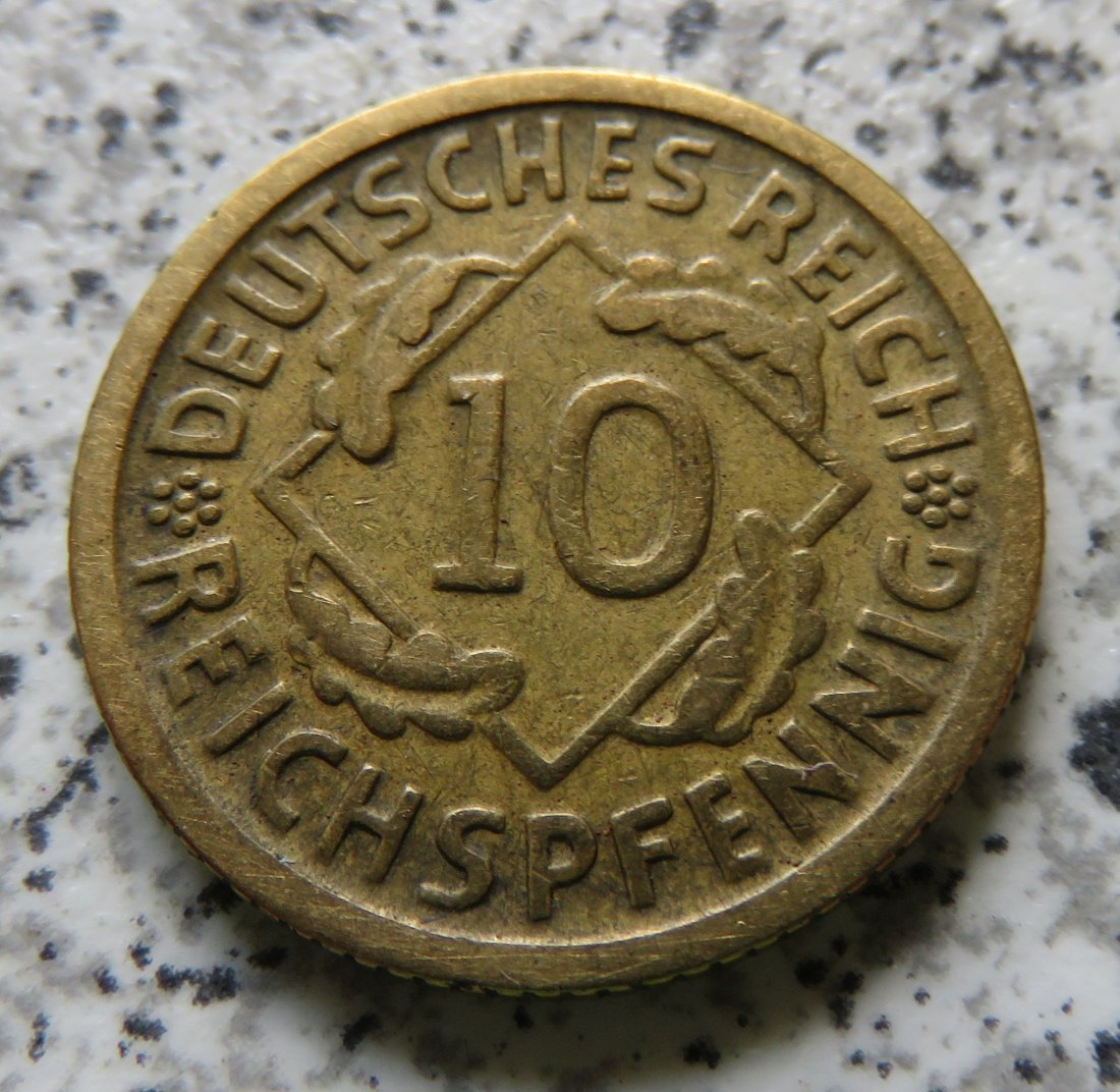  Weimarer Republik 10 Reichspfennig 1929 D   