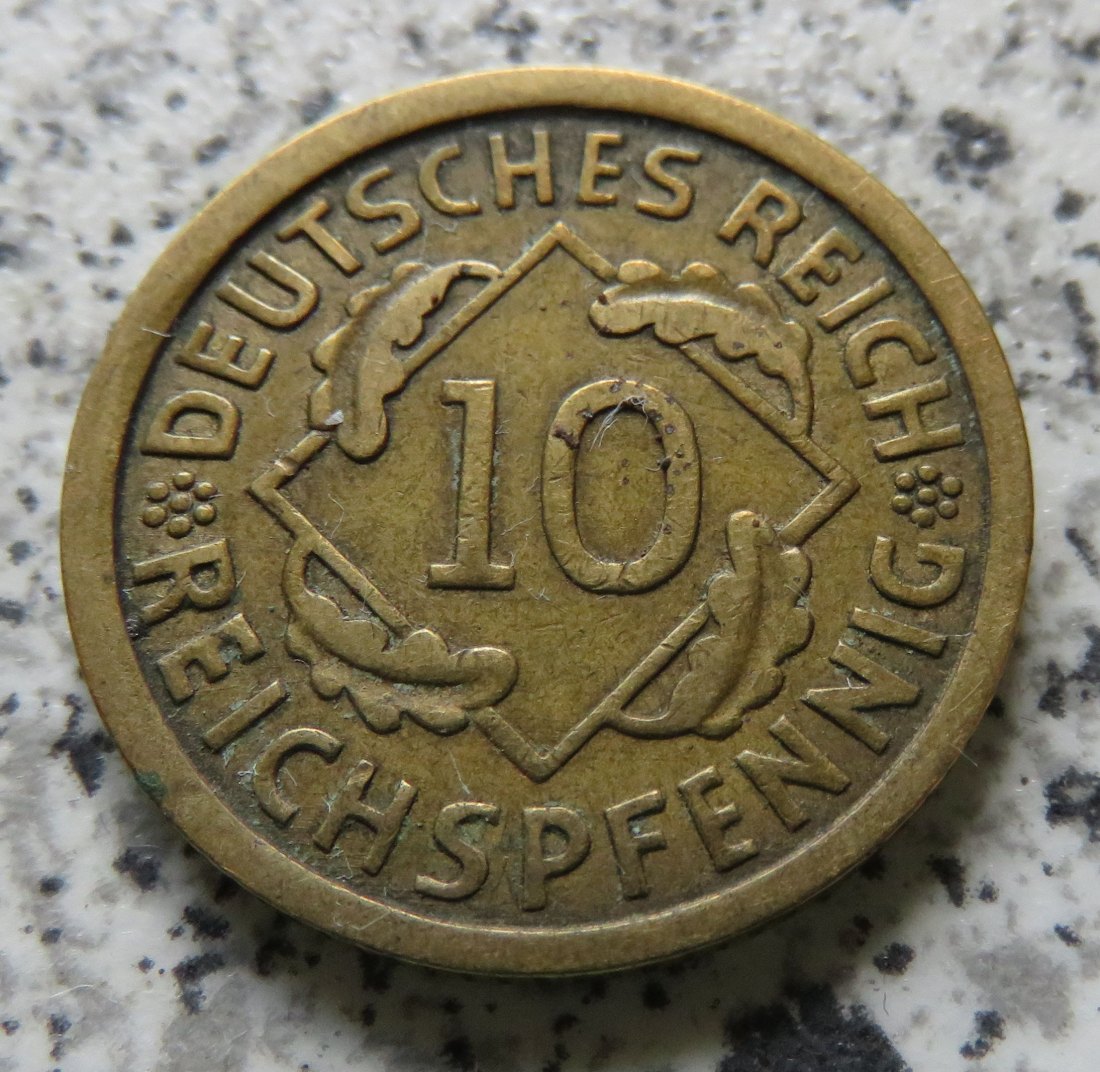  Weimarer Republik 10 Reichspfennig 1929 E   