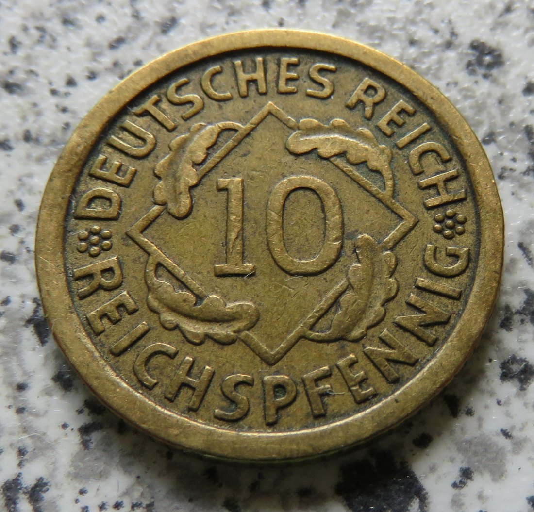  Weimarer Republik 10 Reichspfennig 1929 F   