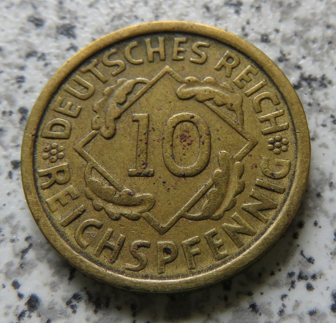  Weimarer Republik 10 Reichspfennig 1932 D   