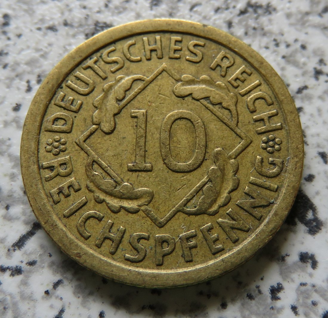  Weimarer Republik 10 Reichspfennig 1932 F   
