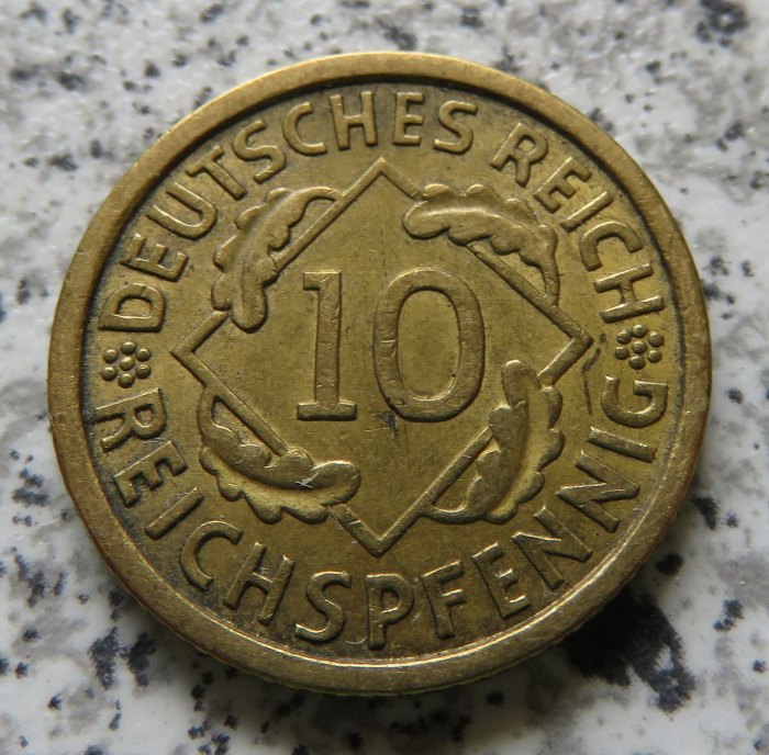  Weimarer Republik 10 Reichspfennig 1935 A, besser   