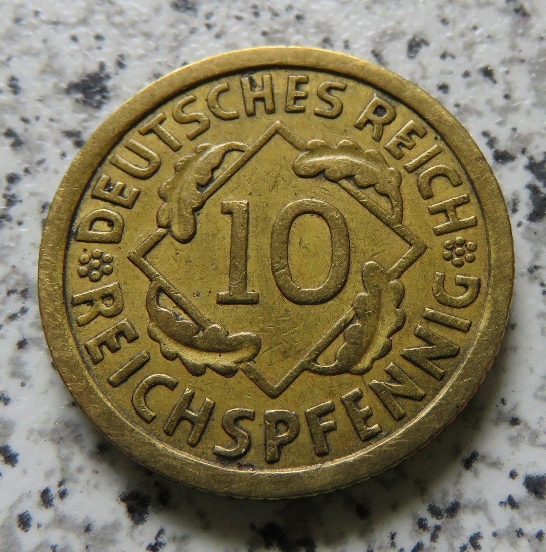  Weimarer Republik 10 Reichspfennig 1935 F   