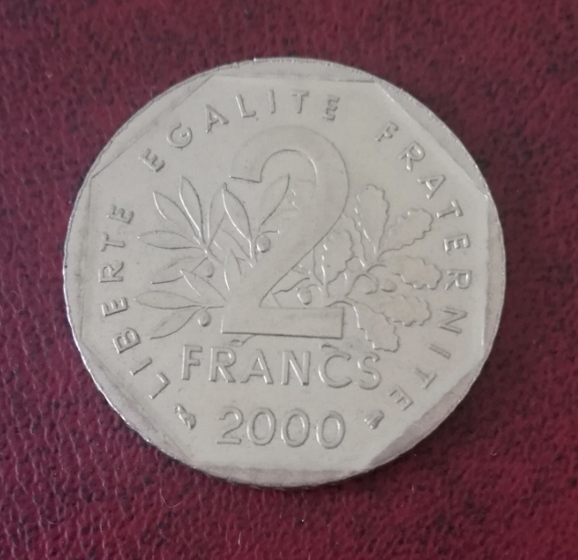  * * * FRANCE, 2 FRANCS 2000 * * *   