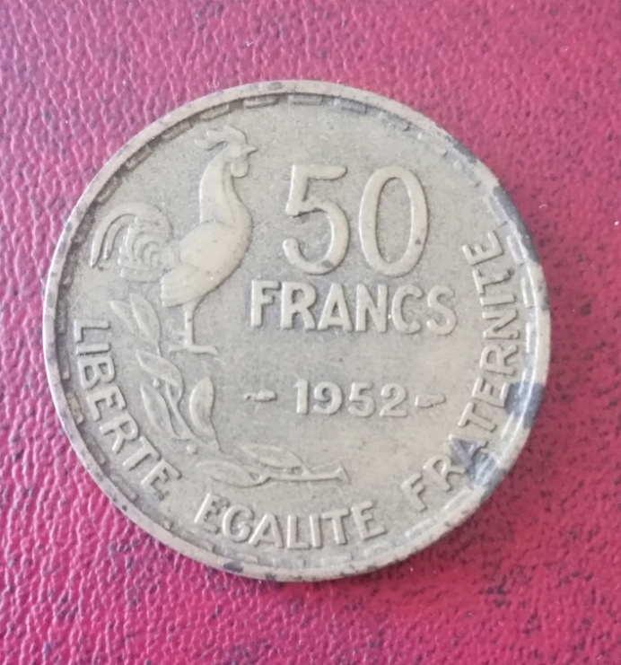  * * * FRANCE, 50 CENTIMES 1952 * * *   
