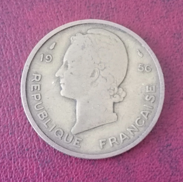  * * * FRENCH WEST AFRICA, 25 FRANCS 1956 * * *   