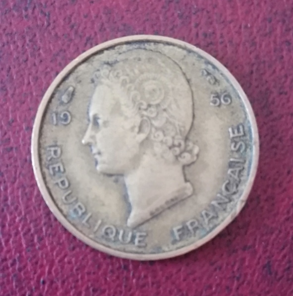  * * * FRENCH WEST AFRICA, 5 FRANCS 1956 * * *   