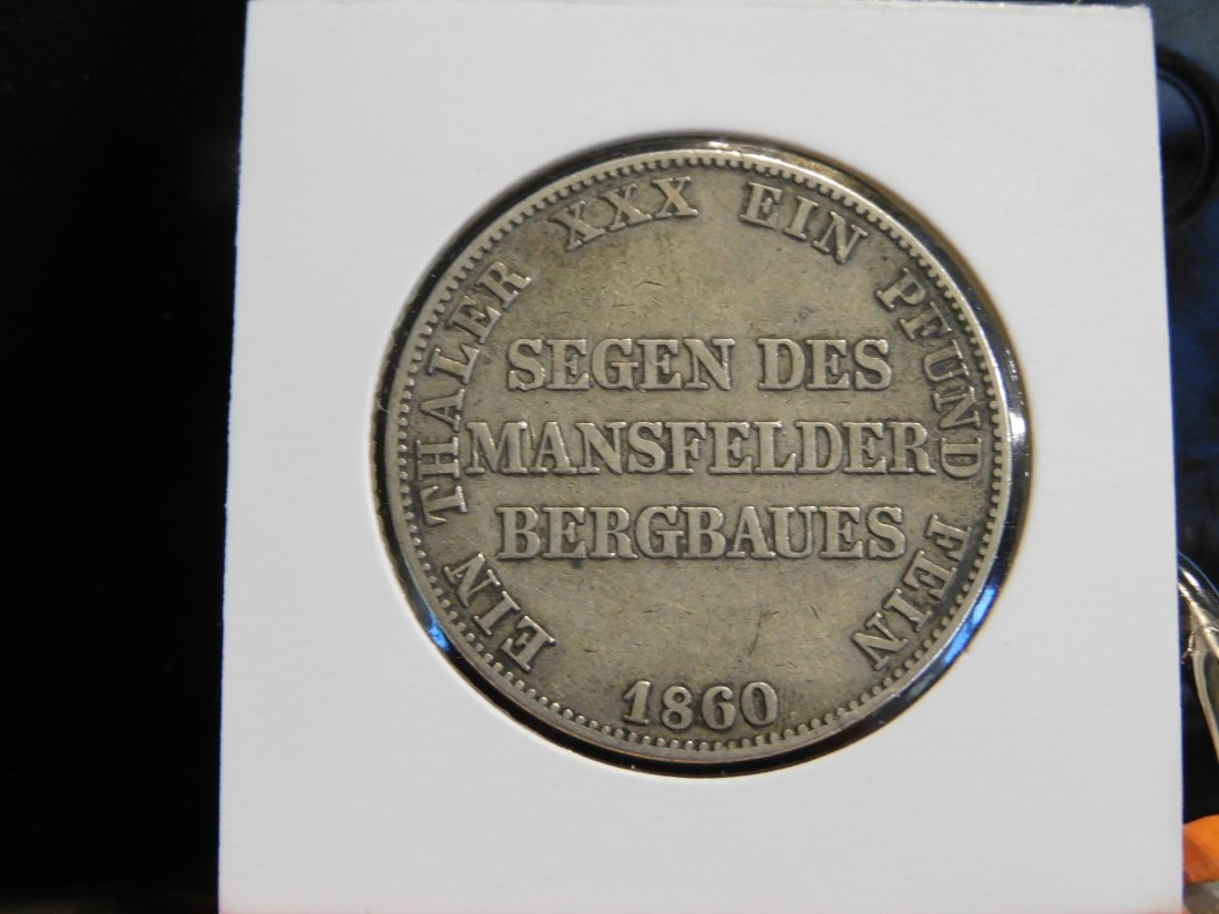  GERMANY 1 THALER 1860 PRUSSIA.GRADE-PLEASE SEE PHOTOS.   