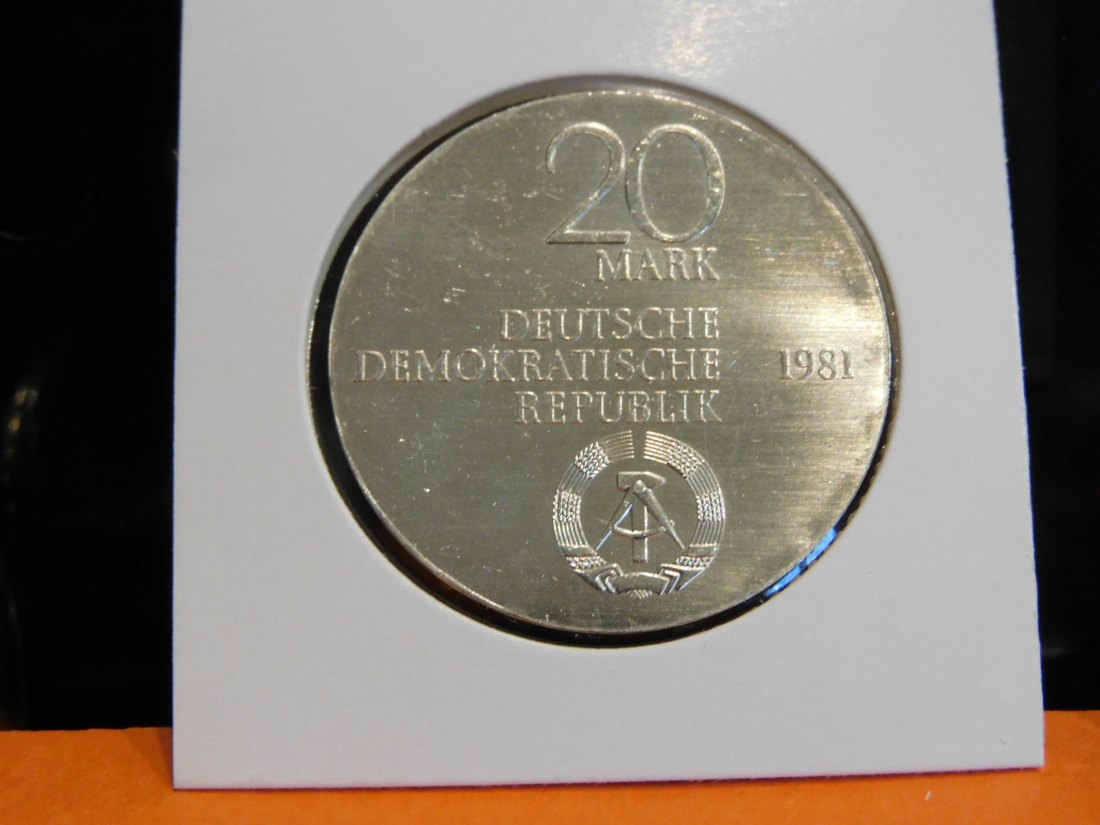  GERMANY 20 MARK 1981 DDR.GRADE-PLEASE SEE PHOTOS.   