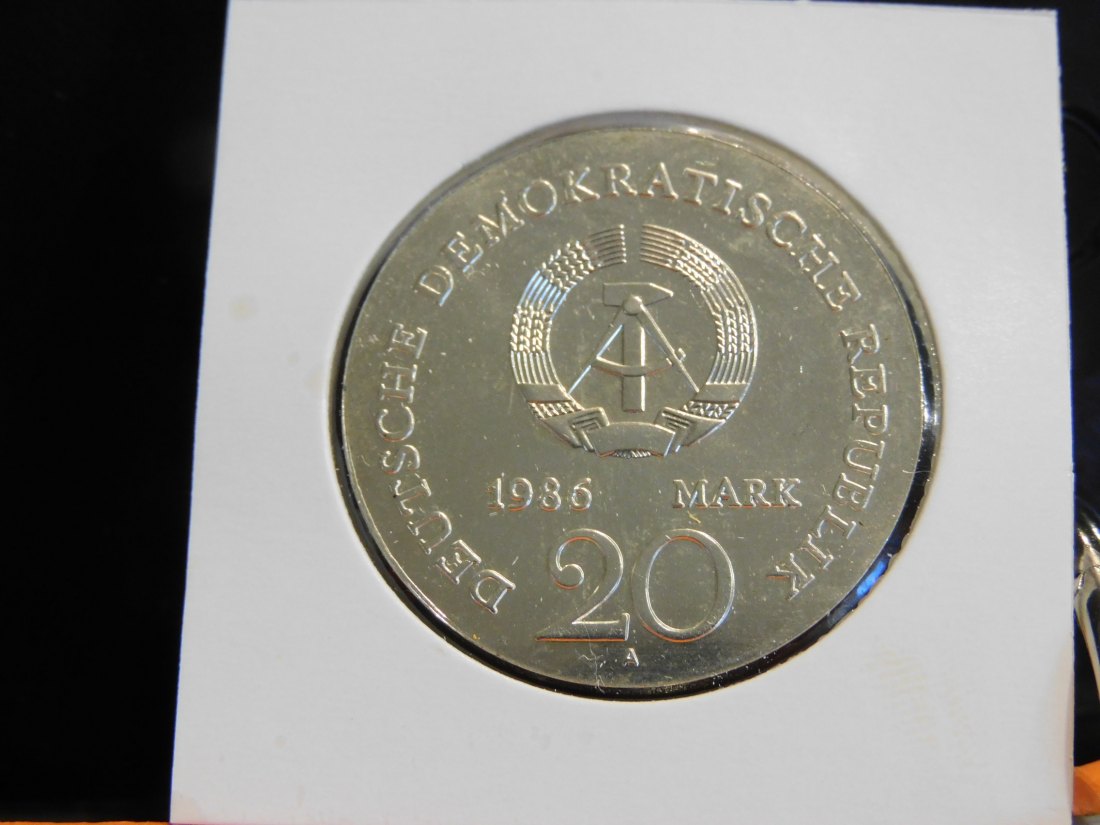  GERMANY 20 MARK 1986 DDR.GRADE-PLEASE SEE PHOTOS.   