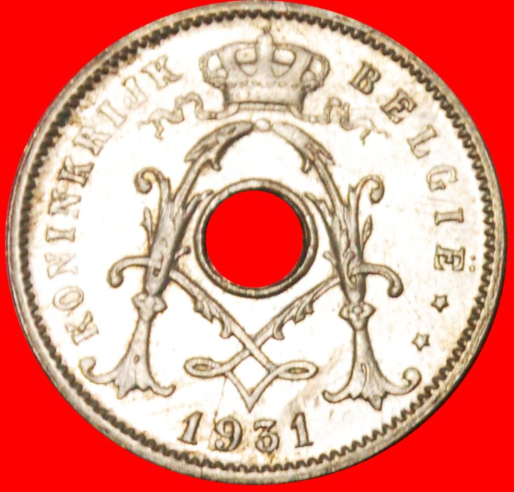  * NIEDERLÄNDISCHE LEGENDE (1930-1931): BELGIEN ★ 5 CENTIME 1931 ALBERT I. (1909-1934)★OHNE VORBEHALT   