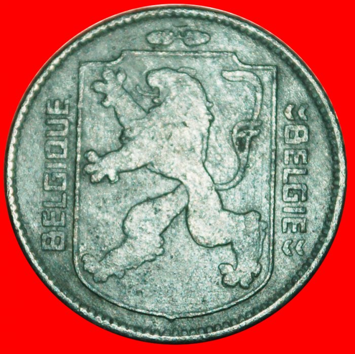 * OCCUPATION BY GERMANY:BELGIUM★1 FRANC 1943! FRENCH LEOPOLD III (1934-1950)★LOW START ★ NO RESERVE!