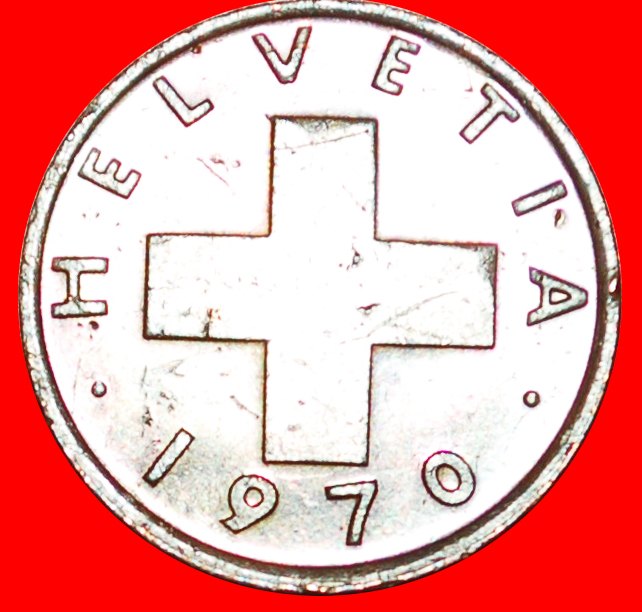  * WEIZENZWEIG (1948-2006): SCHWEIZ ★ 1 RAPPEN 1970! STEMPEL II+C!★OHNE VORBEHALT   