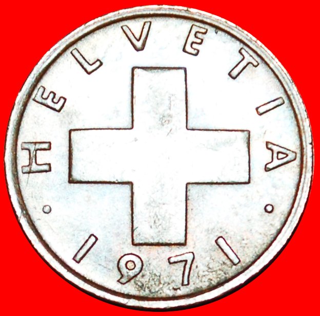  * WEIZENZWEIG (1948-2006): SCHWEIZ ★ 1 RAPPEN 1971! STEMPEL II+C!★OHNE VORBEHALT   