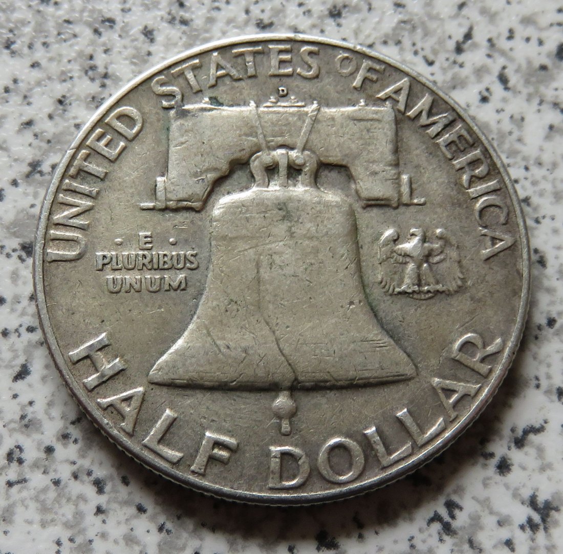  USA 1/2 Dollar 1950 D / Franklin half Dollar 1950 D   
