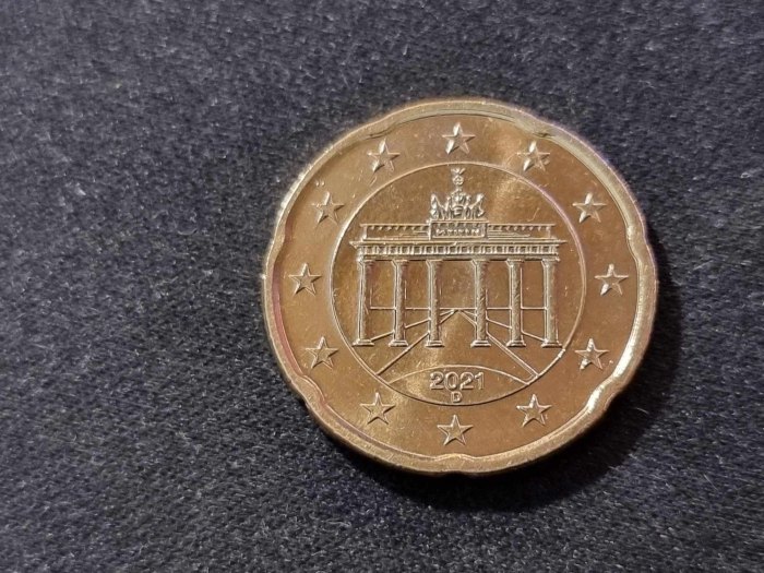  Deutschland 20 Cent 2021 D STG   